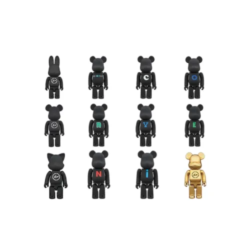 BE@RBRICK x Fragment Design X The Conveni Fujiwara Hiro One Набор OF 12 Пачка 4 шт Молния Прозрачный Слепой Бокс на Карточке 100% 7см