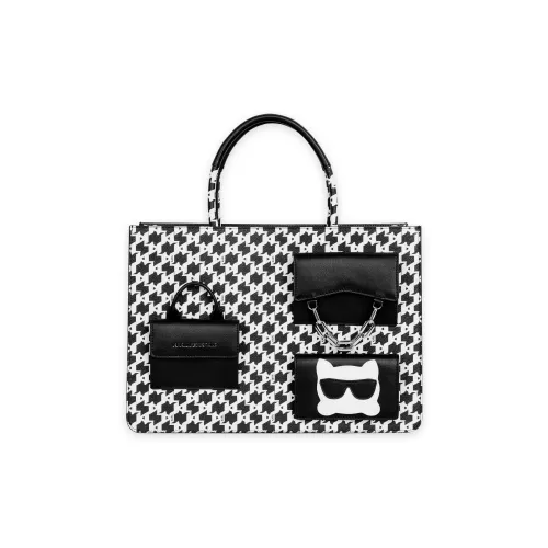 Karl Lagerfeld PVC Bag Crossbody Tote Regular Women's Black White