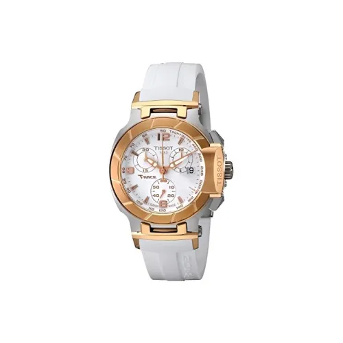 TISSOT Race Collection Кварцевый механизм Женские часы 40,66 мм Белый циферблат Силиконовый ремешок T048,217.27,017.00