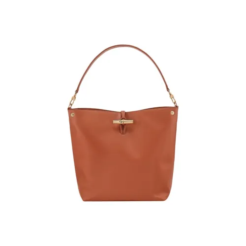 LONGCHAMP Le Roseau Телячья кожа Сумка через плечо Женская Каштановая