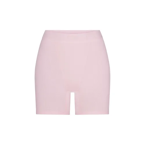 SKIMS Valentine's Day Collection SS25 Cotton Rib Boxers Women's Cherry Blossom Вишневый цветок