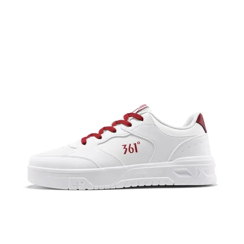 361° Покрытие Slip-resistant и Abrasion-resistant Низкий топ Скейтборд Кроссовки Мужские Белый Красный