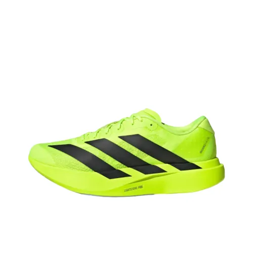 Adidas Adizero Evo SL Амортизация Устойчивость к истиранию Дышащие Низкие Беговые кроссовки Унисекс Лимон