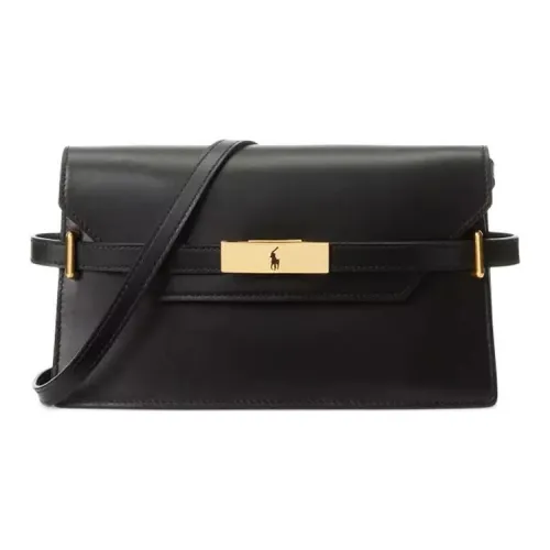 Polo Ralph Lauren Polo ID Кожа Сумка через плечо Стандартная Женская Черная