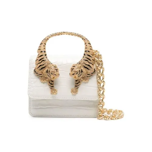 Roberto Cavalli Телячья кожа Сумка через плечо Маленькая сумка Женская Белая
