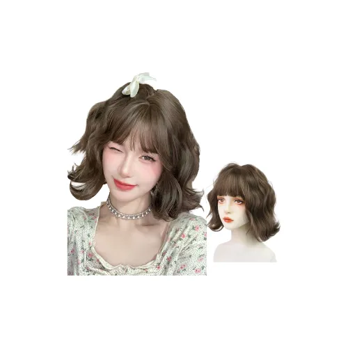 FYOSEE Chang Bobo Голова Full Топ Реалистичный ЭФФОРТСЛЕСС Кудрявые Парики Холодный Коричневый
