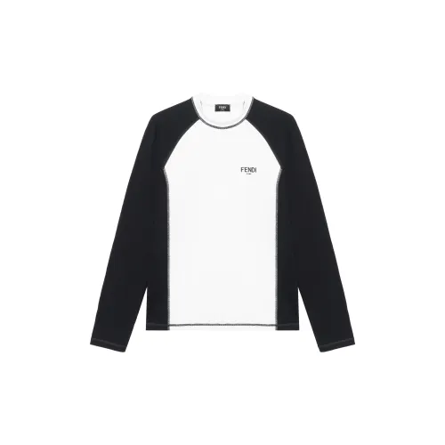 FENDI FW22 T-Shirt Унисекс Черный Белый