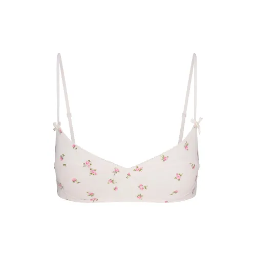 SKIMS Valentine's Day Collection SS25 Бюстгальтер Женский Мраморный Розовый Rosebud С принтом