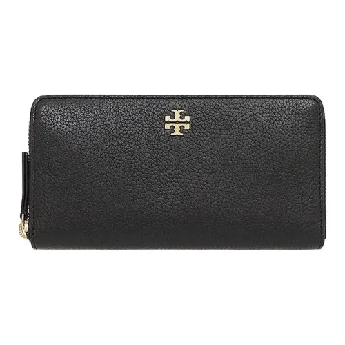 TORY BURCH Зернистая текстура кожа кожа кошелек женский черный