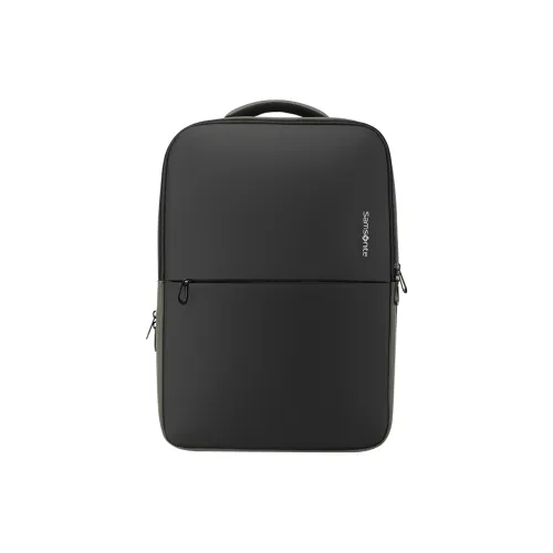 SAMSONITE Ткань Большая емкость Студенческий Рюкзак Унисекс Черный Зеленый Пэчворк