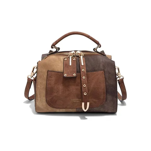 CLEVER KETCH ПУ (полиуретан) Бостон Сумка Сумка через плечо Сумка Обычная Женская Коричневая