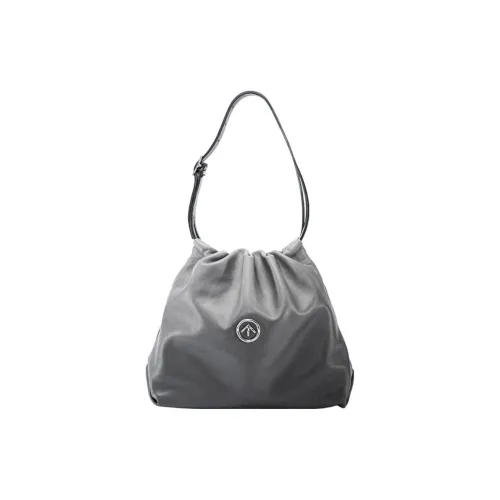 GROTTO Sheepskin Crossbody Мягкая Сумка Плечевая Сумка Маленькая Унисекс Серый Черный