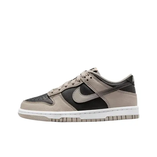 Nike Dunk Low Kids Lifestyle Shoes Преппи Серый Белый Черный Подростки