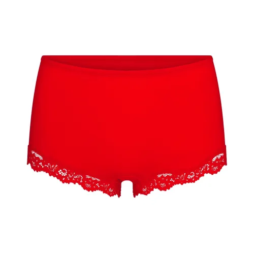 SKIMS Valentine's Day Collection SS25 Подходит для всех Кружево BOY SHORT Трусы Унисекс CAYENNE Каяне