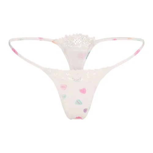 SKIMS Valentine's Day Collection Мраморный Конфетный цвет Сердце Принт/Мраморный Конфетный цвет Сердце Принт Женские Стринг