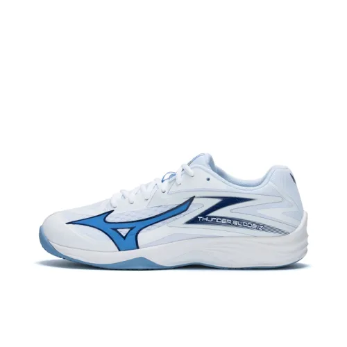 Mizuno Thunder Blade Аbrasion Resistant Низкие Кроссовки для тренировок Унисекс Белый Синий