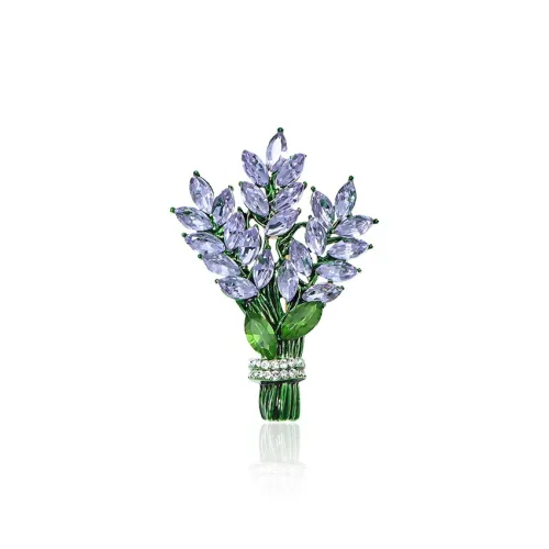 Фиолетовый сплав, женские броши