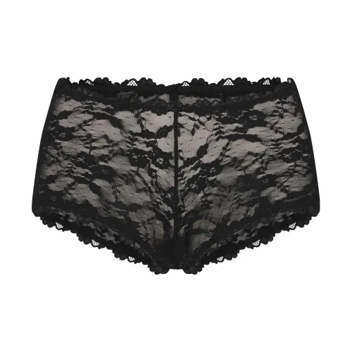 SKIMS Valentine's Day Collection SS25 Эластичный Кружево BOY SHORT Boxers Women's 1 Pack SOOT Дымчатый Серый