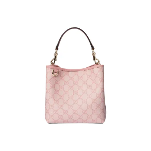 GUCCI Кожа Ведрообразная Сумка Мини Женская Светло-Розовая