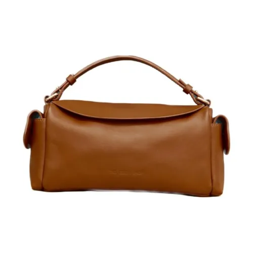 THE YELLOW SHOP Сумка из крупнозернистой текстуры коровьей кожи сумка через плечо сумка среднего размера женская черный чай коричневый