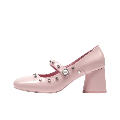 SHOESZOOO Mary Jane Shoes In Love Mousse Pink Women's