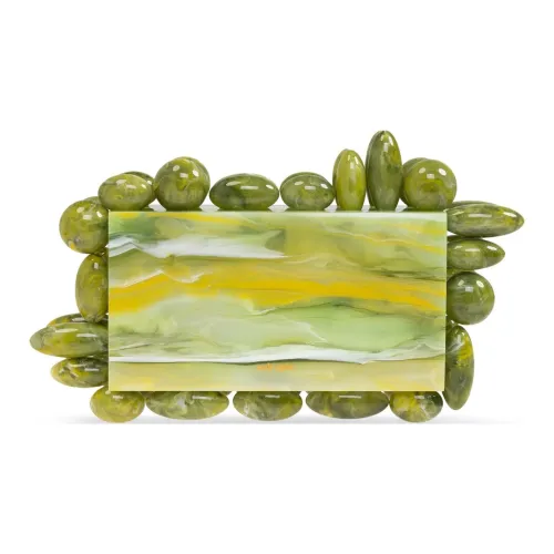 CULT GAIA Акриловый клатч женский зеленый