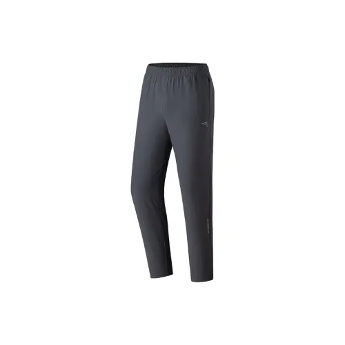 ANTA Running Collection Серые замок Мужские вязаные тренировочные брюки