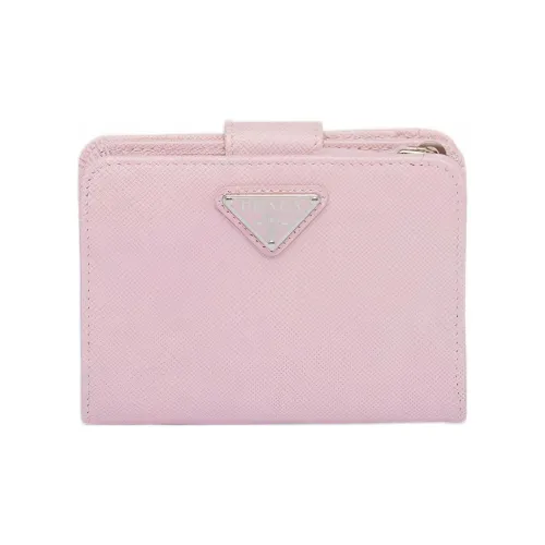 PRADA Saffiano кожа кошелек маленький женский розовый