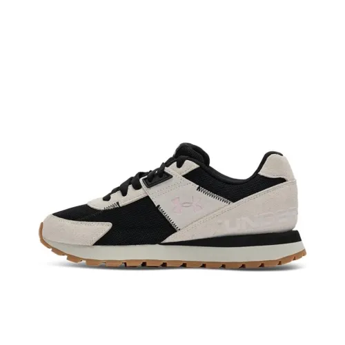 Under Armour Essential Slip-Resistant Abrasion-Resistant Low Top Casual Running Shoes Women's Beige Black Утеряющий сцепление устойчивый к истиранию низкий топ повседневная беговая обувь женский бежевый черный