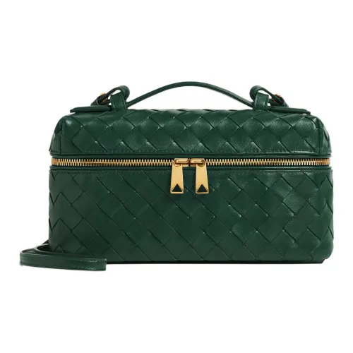 Bottega Veneta Intrecciato Телячья кожа Косметичка Женская Жадеит Зеленый