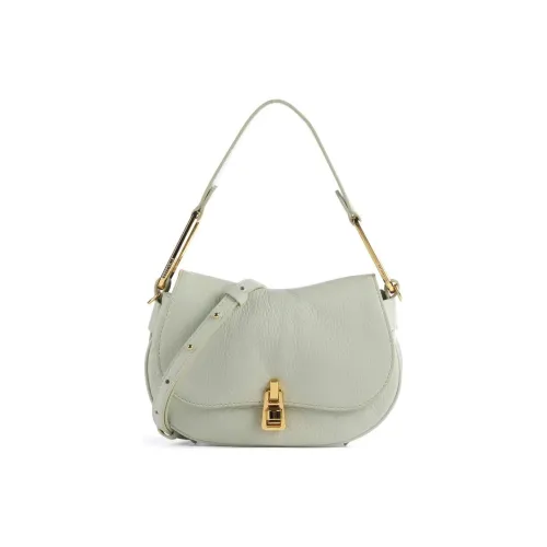 COCCINELLE Magie Коровья кожа Крупнозернистая текстура Портативная Сумка через плечо Одно плечо Женская Мятно-зеленая