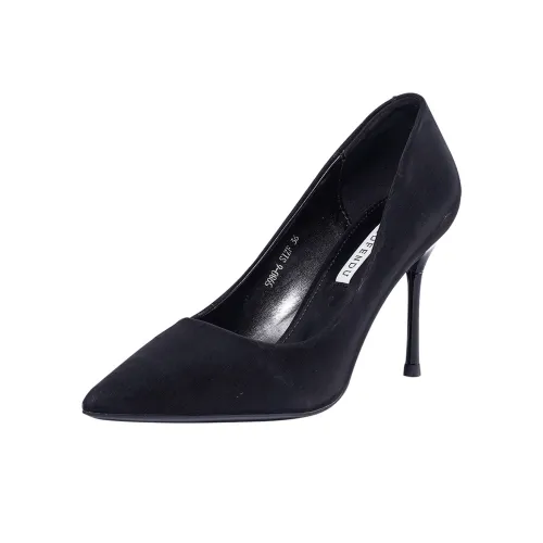 GUDIANFENGDU Узкий каблук Высокие каблуки 9 см Женские Черный