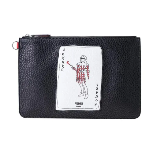 FENDI Кожа Клатч Мужской Черный