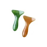 Гуа Ша Скребок Зеленый Маленький Размер + Амбра: 2 шт