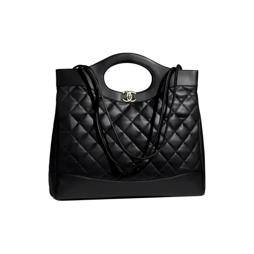 CHANEL Овчина Тоут Сумка Сумка для покупок Сумка через плечо Женская Черная