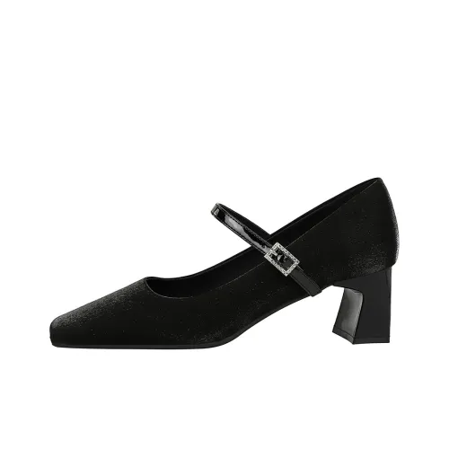 QITUMAUL Грубый каблук Мэри Джейн Женские туфли