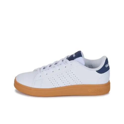 Adidas ADVANTAGE BASE 2,0 Slip-resistant Abrasion-resistant Low Top Skateboard Shoes Women's White Blue Adidas ADVANTAGE BASE 2,0 Противоскользящие Износостойкие Низкие Кроссовки для скейтбординга Женские Белые Синие
