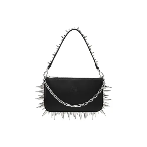 CL LUBOTING Loubi Напп Кожа Сумка через плечо Мини Женская Черная