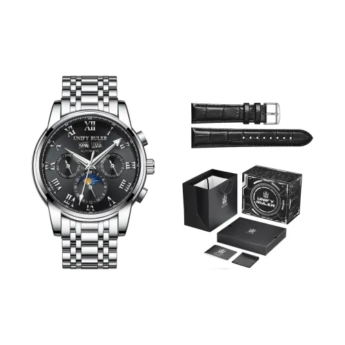 Respect the time Автоматический механический механизм металл ремешок мужские часы черный циферблат