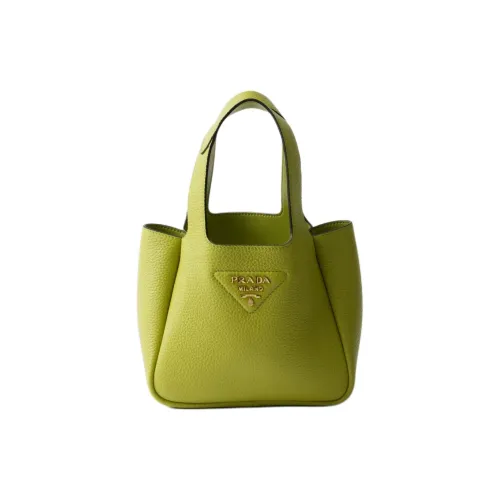 PRADA Vitello Dino Коровья кожа Сумка Мини Женская Светло-зеленая