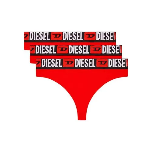 DIESEL 3 Pack Red Women's Bikini Bottoms
