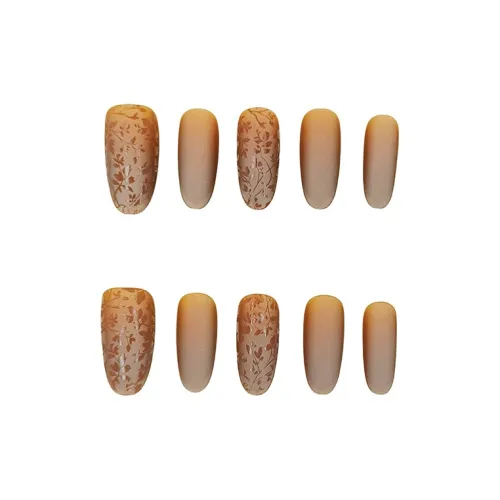 SHITIAN Late Осенний Tale False Nail Овал Укороченный Стиль Майярд Цвет Palette Однотонный 17mm