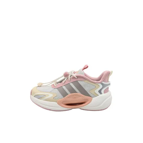 Adidas Galaxy Детские беговые кроссовки с низким верхом Серый Розовый Kids