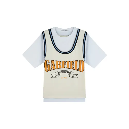 FUN X Garfield SS24 T Рубашка Унисекс Белый чайный