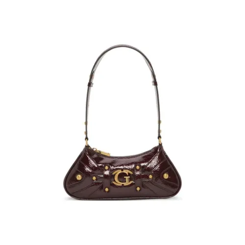 GUESS Artificial Leather Baguette Shoulder Bag Medium Women's Red Brown GUESS Искусственная кожа Baguette Сумка через плечо Средняя Женская Красный Коричневый