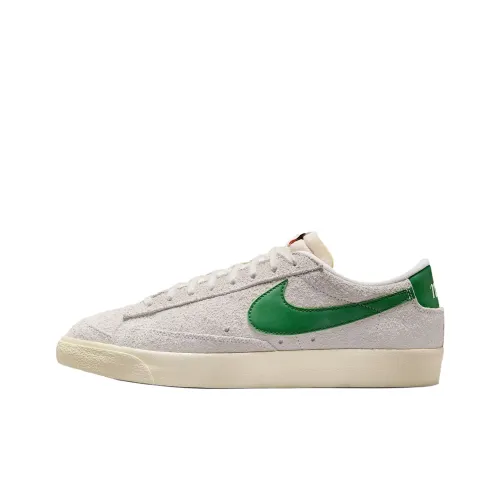 Nike Blazer Low '77 Slip-resistant Abrasion-resistant Low Top Skateboard Shoes Men's White Green Найк Блэйзер Ло '77 Противоскользящий Устойчивый к истиранию Низкий Топ Скейтборд Кроссовки Мужские Белый Зеленый