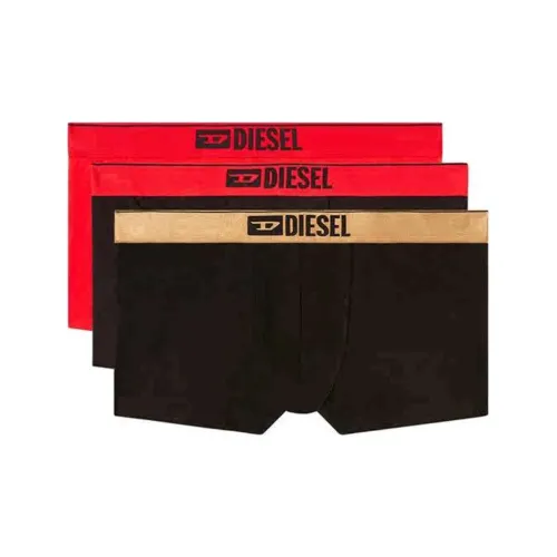 DIESEL 3 упаковки 1 красный + 2 черных мужские боксер-шорты