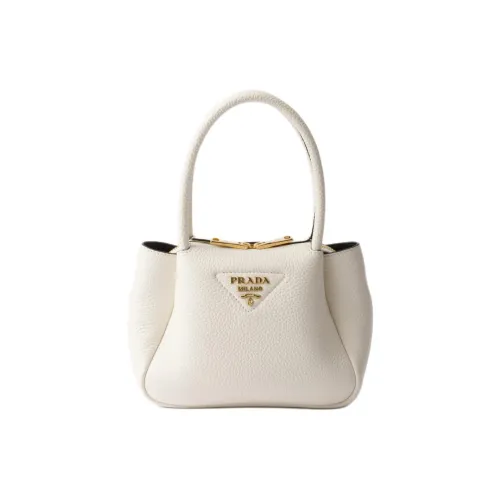 PRADA Vitello Dino Коровья кожа Одно плечо Сумка Мини Женская Белая