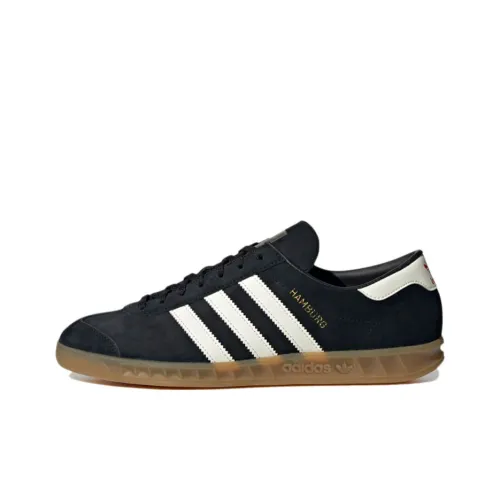 Adidas Originals Hamburg Slip-Resistant Low Top Скейтборд Кроссовки Унисекс Черные