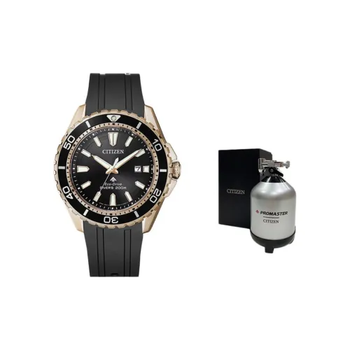 CITIZEN PROMASTER Series Светильник Кварцевый механизм Резиновый ремешок Часы Мужские Черный циферблат